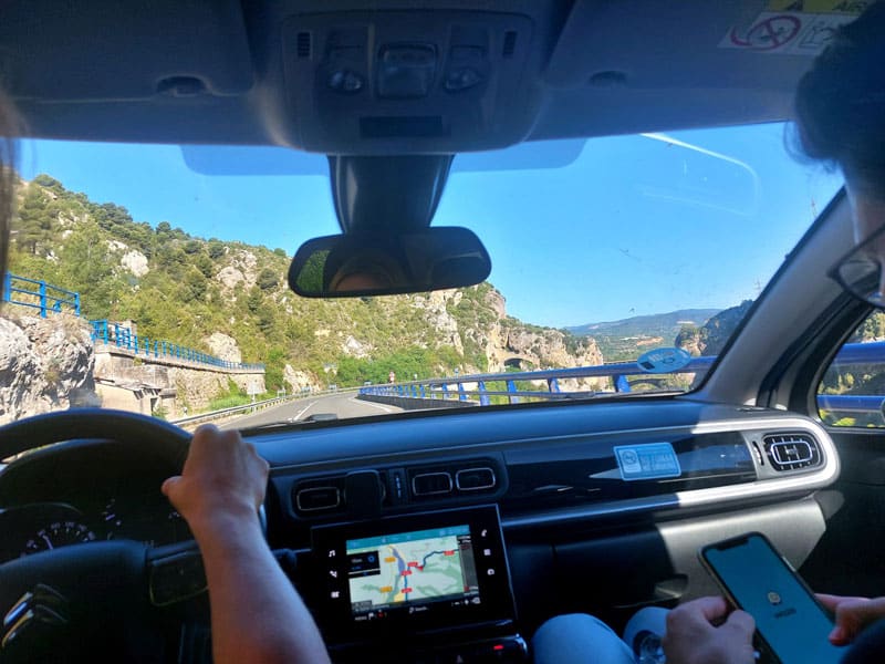Driving through the mountains to activities - Lustrum trip at Chill-Outdoor 