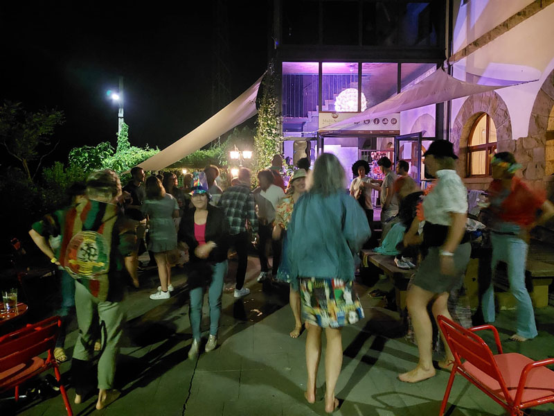 DJ & party on the terrace of the Chill-Outdoor Café - Lustrum trip at Chill-Outdoor